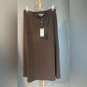 Adrianna Papell Black Asymmetrical basic A line pull on skirt